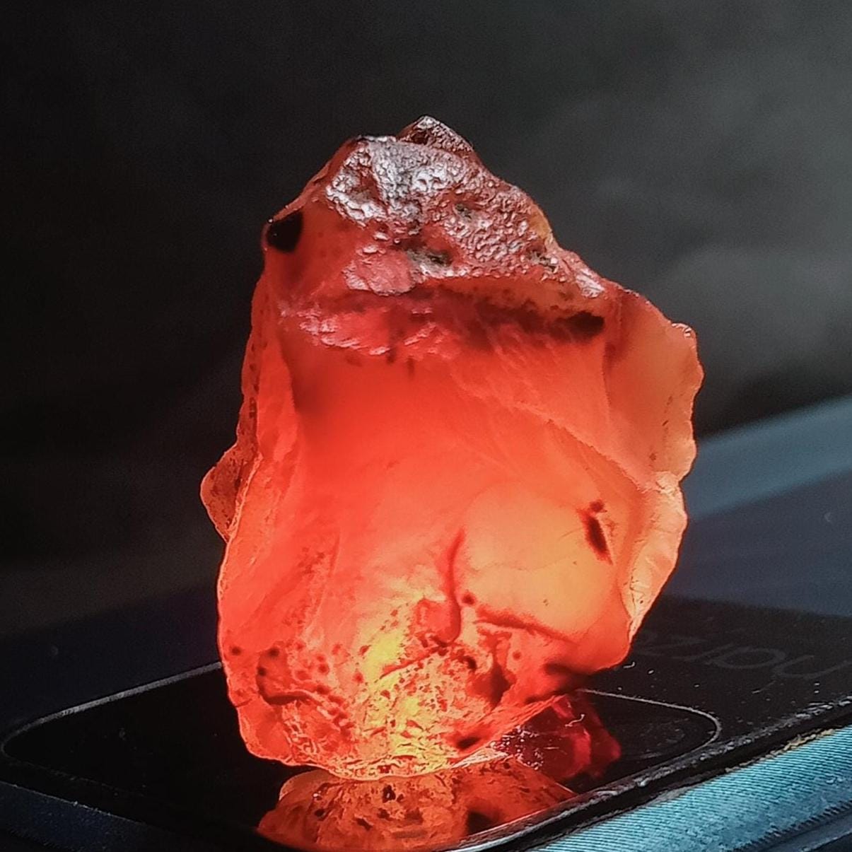 Saphir Orange Carré . IF-VVS1 - Ceylan - Vendu à L'unité - Neuf Avec étiquettes - Marque A Bijoux