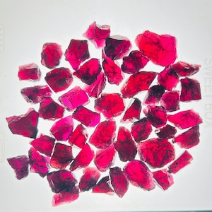 500 Pcs Garnet Rough, Natural Red Garnet Untreated Rough, January Birthstone Healing Crystal, 6-16mm Garnet Rough For Jewelry, 500 pcs Price