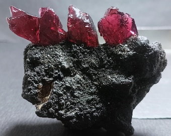 Big Red Garnet Raw Stone - Natural Rough Gemstone, Size 45x49mm.