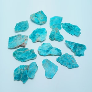 20 Pcs Turquoise Rough Lot, Turquoise Specimen, Natural Blue Turquoise Rough, Turquoise Rough For Pendant, Turquoise Rough For Jewelry.