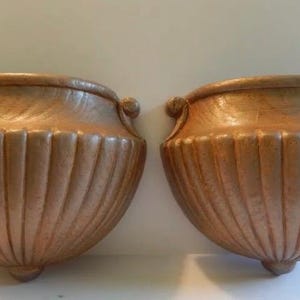 Set of 2 Vintage Homco Wall Pockets/Planters - Home Interior Décor
