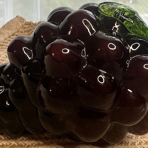 Glass Grapes Vintage Glass Cluster