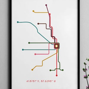 Chicago Loop - CTA Map - Digital
