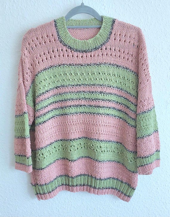 Pullover aus Baumwolle. Handgestrickt.
