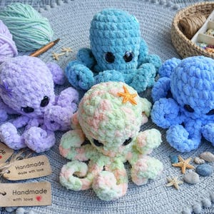 Handgehäkelter Oktopus – weiches Kuscheltier mit Liebe gemacht