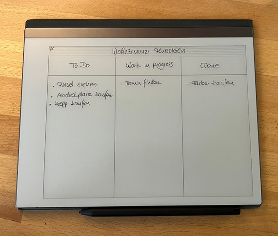 Templates for Remarkable 1 & Remarkable 2 Personal Kanban Boards Tasks Todo  -  Ireland