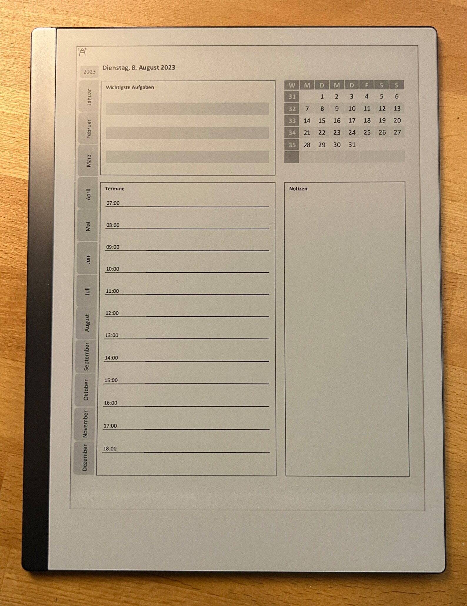 Digital Calendar 2023 for Remarkable 1 & Remarkable 2 in Etsy