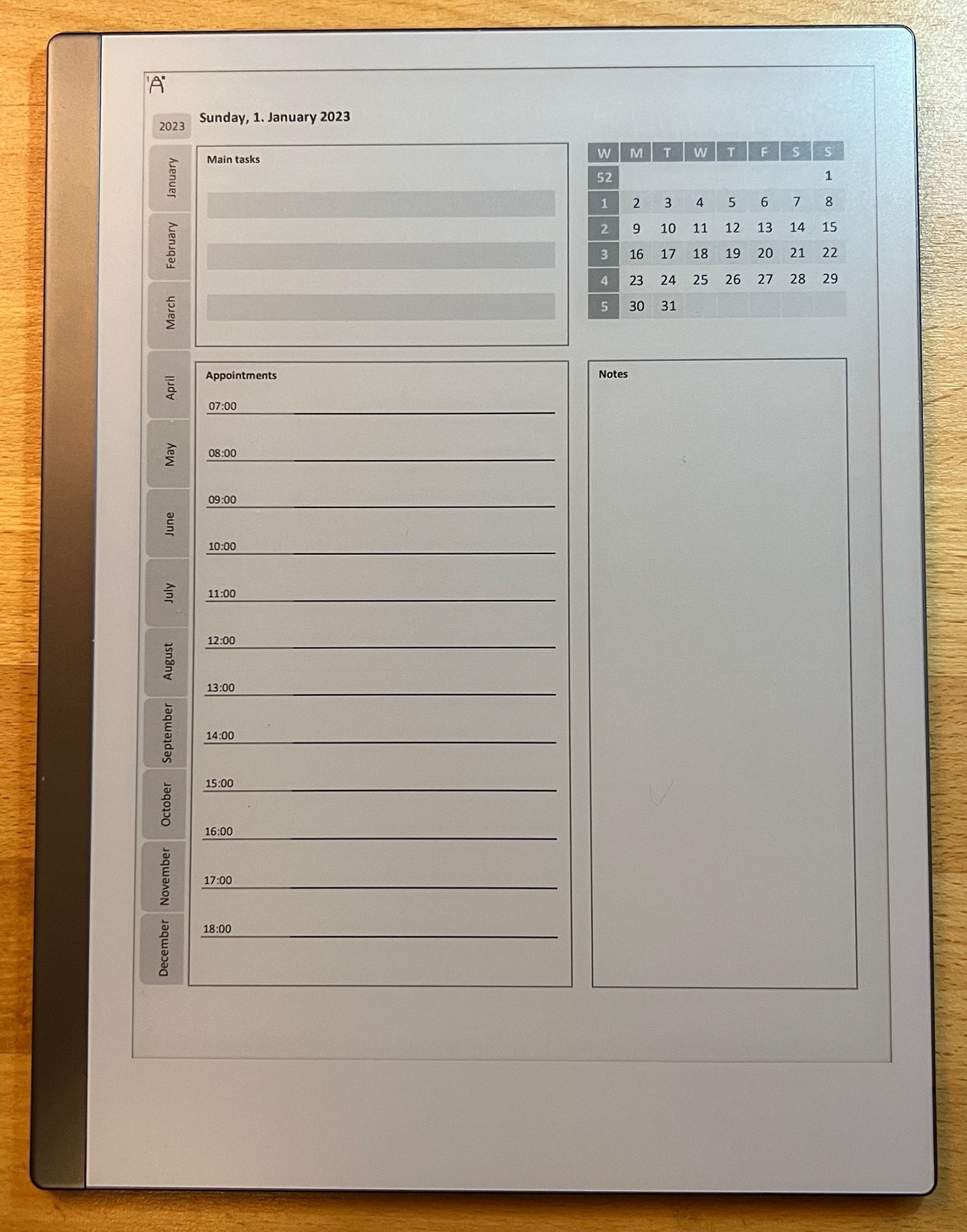 Digital Planner 2023 for Remarkable 1 & Remarkable 2 Daily Etsy