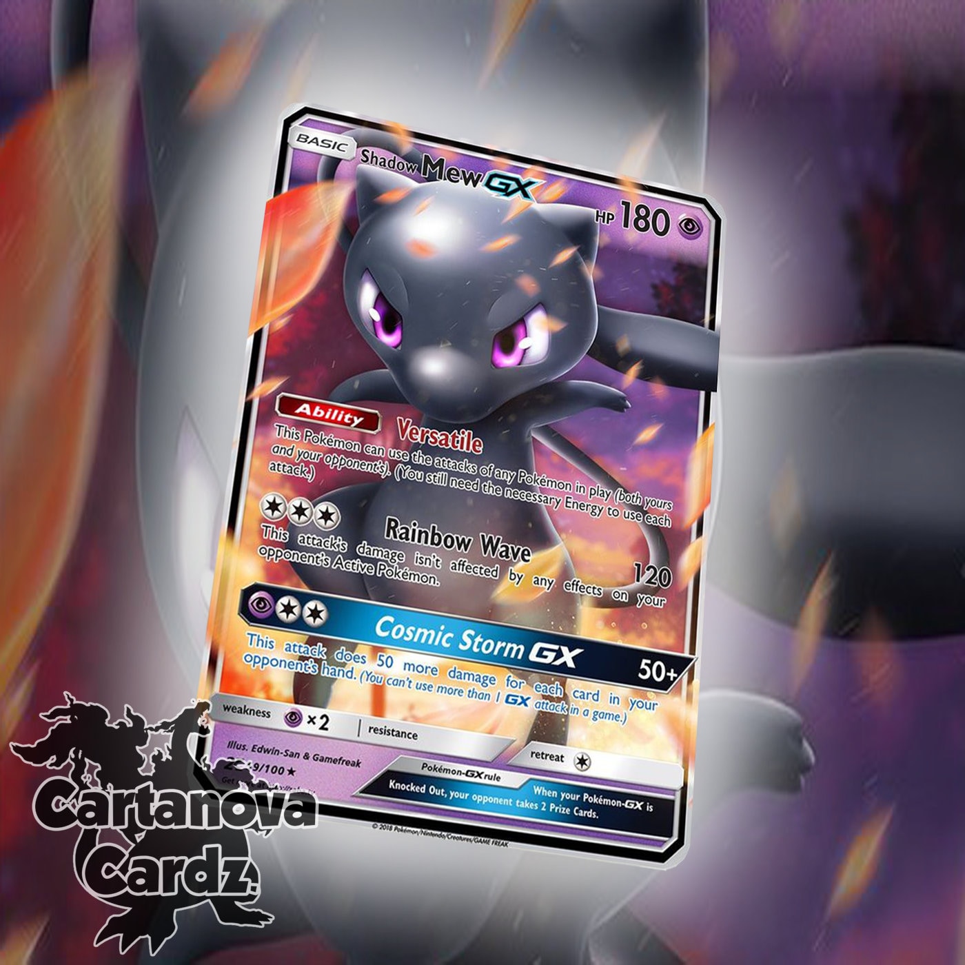 Shadow Mew Gx Custom Pokemon Card Hand Made Proxy Premium Quality