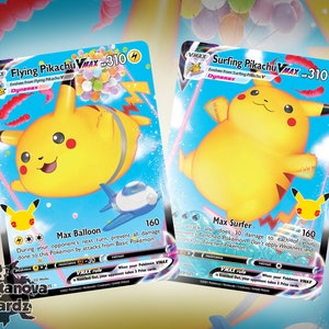 Pokemon Card Pikachu Surf/vuelo English Holographic 