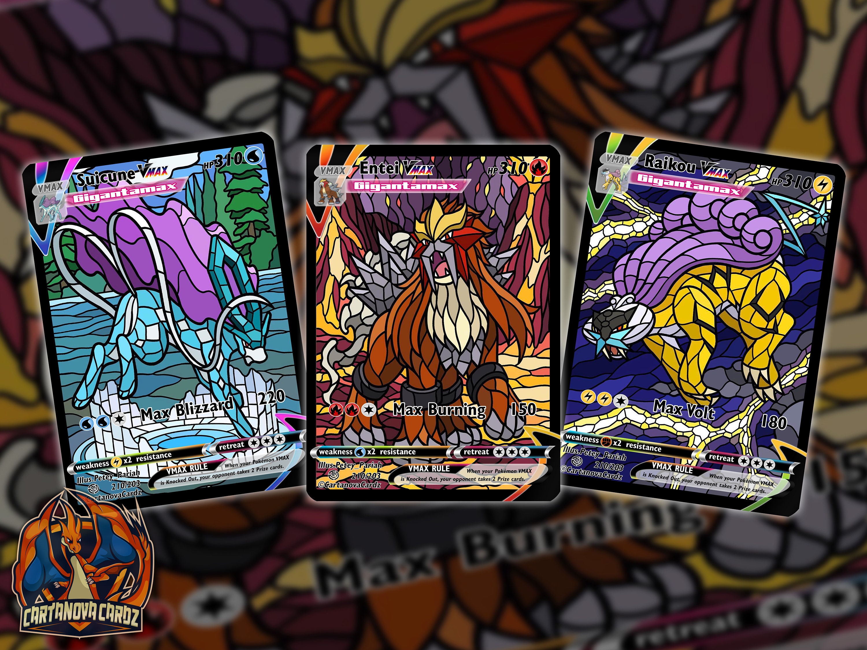 The Pokémon Company - Conjunto de 3 cartas Suicune/Entei/Raikou