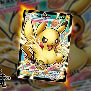 Zombie Pikachu VMAX Custom Full Art Holo Trading Card 