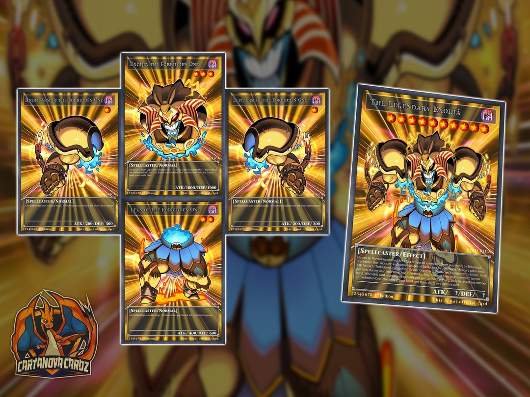 Exodia the Forbidden One Puzzle Set Custom YGO Card Top Quality Set X5