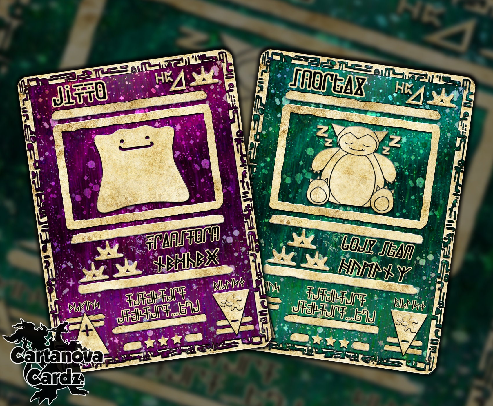 Ditto & Snorlax Ancient Origins Custom Pokemon Card -  Portugal