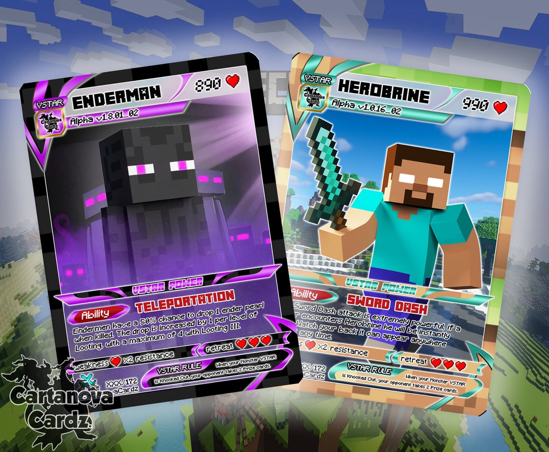 I made a enderman and herobrine papercraft :3