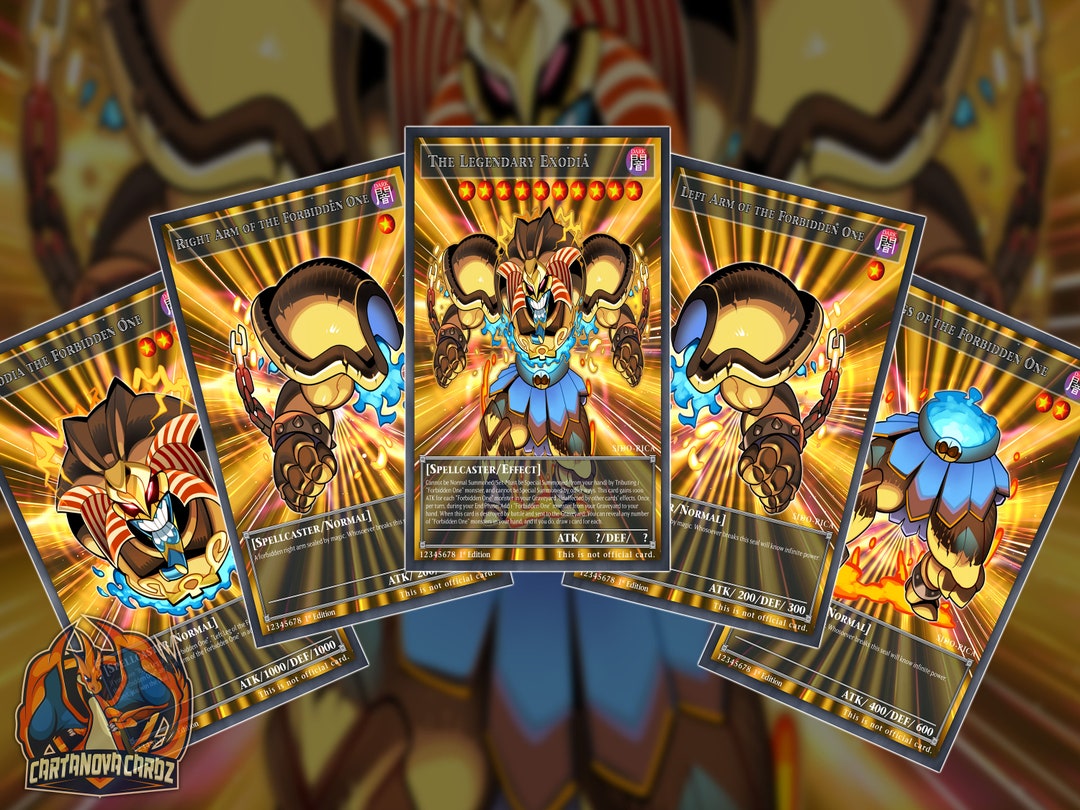 Exodia the Forbidden One Puzzle Set Custom YGO Card Top Etsy