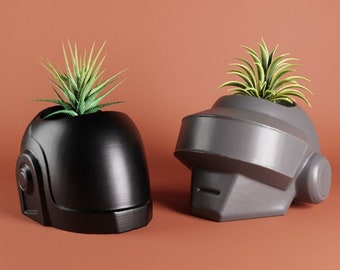 DAFT PUNK Planter plant pot - Helmet pot music