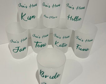 Personalised Plastic Frosted Cup 330ml Special Occasion Birthday Celebration Hen Party Wedding Baby Shower