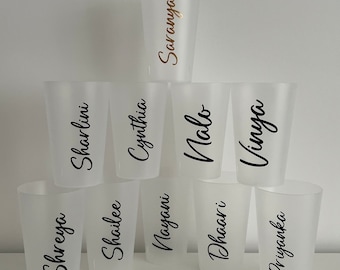 Personalised Plastic Frosted Cup 500ml Special Occasion Birthday Celebration Hen Party Wedding Holiday Weekend Away