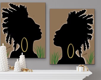 Printable wall art Woman, black history month, birthdays, Digital print, instant download, wall decor, African American