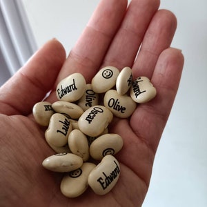 Personalised Name Bean Seeds , magic beans, birthday gift, personalised plant gift, garden gift, vegetable grow set, named plant Easter gift