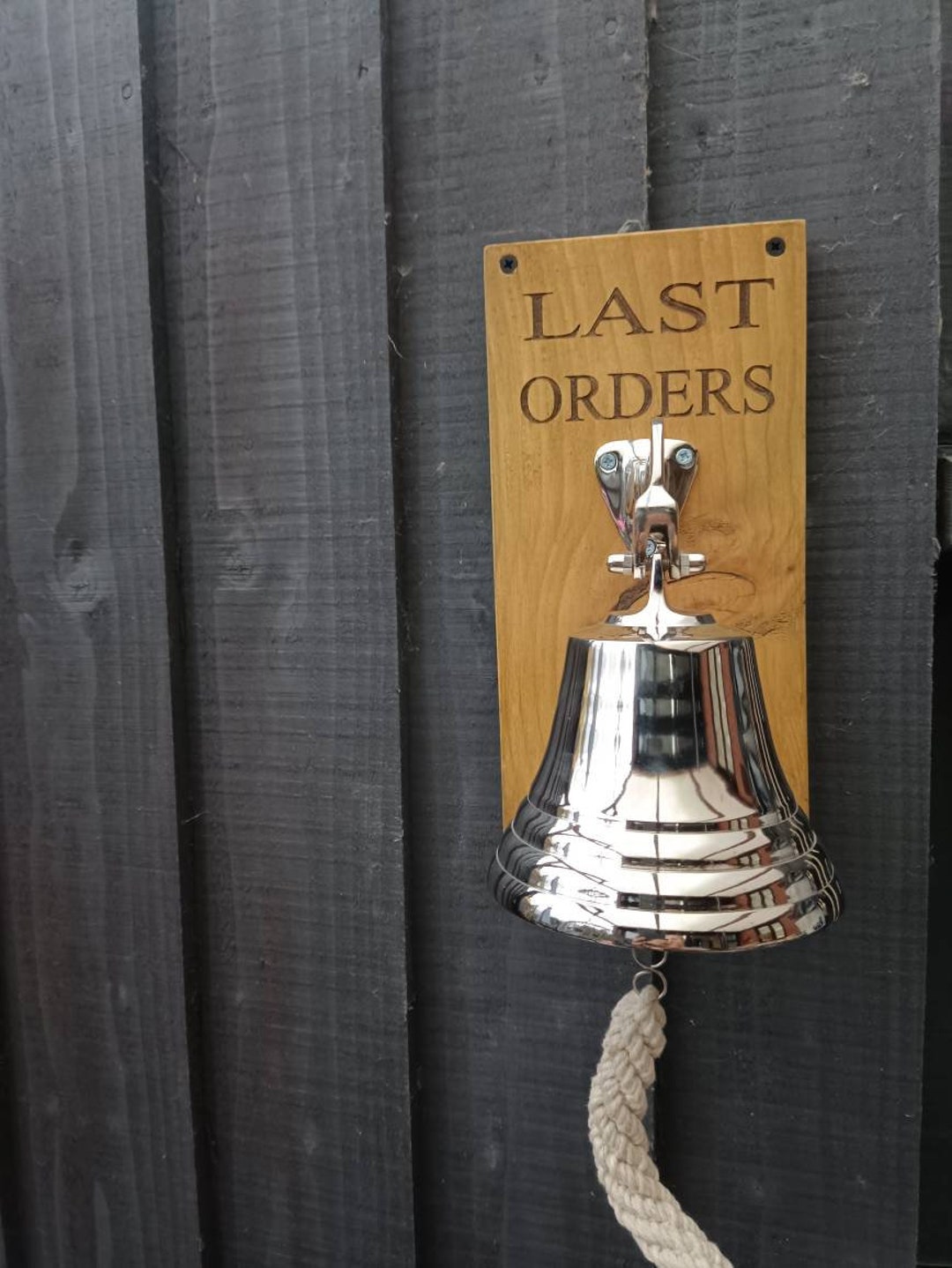 Personalised Last Orders Bell Home Bar Accessories Mancave Etsy UK