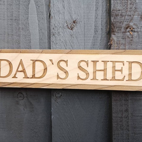 Large Personalised Wood Sign , The Shed, Grandad, Dad’s shed sign The Garden, Signs, Custom Design , Wooden Plaque, Man Cave, New Home gift