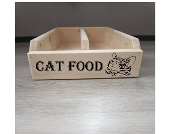 personalised cat pet food storage container box