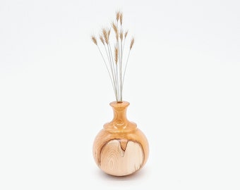 Wooden bud vase hand-turned in Yew