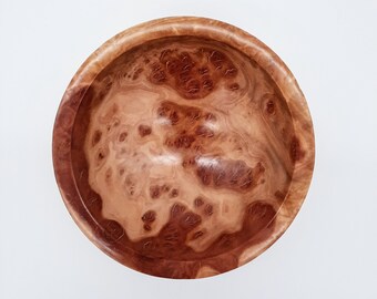 Stunning wooden bowl hand-turned in Red Mallee burl