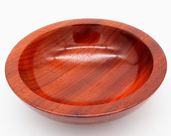 Medium hand-turned wooden bowl in Padauk