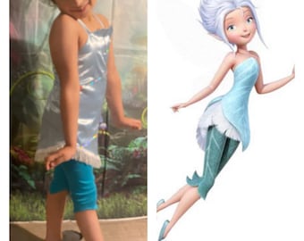 Kids White Fairy Costume tinker Bell Frost Fairy Winter Woods