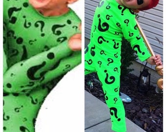 Riddler costume for babies birthday toddlers and children Halloween and children baby gift toddler