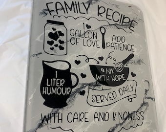 tabla para cortar recetas