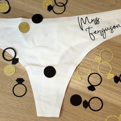 Personalized Bridal Underwear Etsy