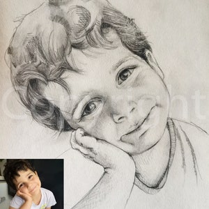 Portrait Personnalise De Bebe Portrait Au Crayon Dessine A La Etsy Canada