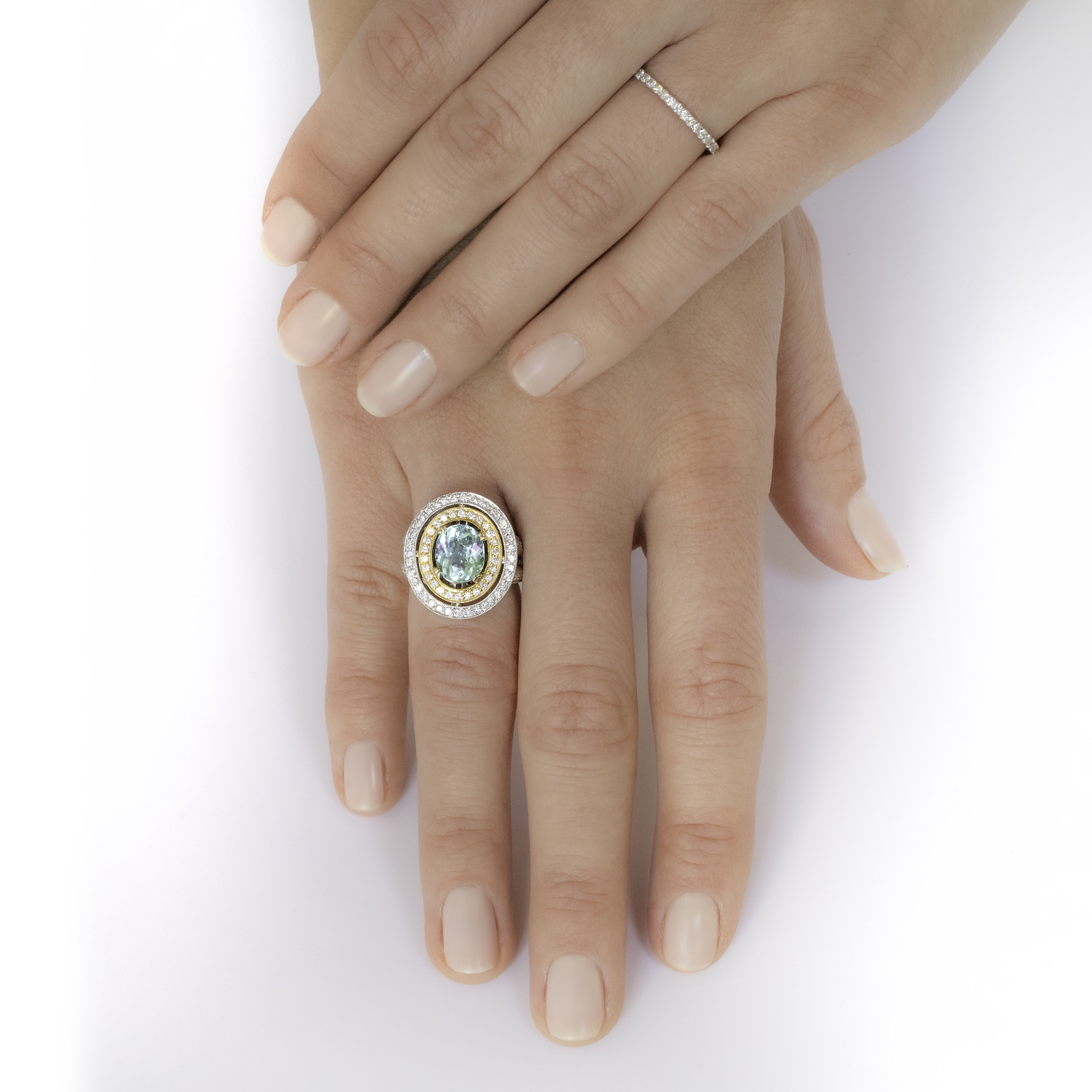 Paraiba Turmalin und Diamant Ring, GIA zertifiziert