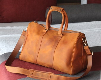 Christmas gifts, genuine leather, travel bag, weekender bag for women and men, travel bag, personalized gift,
