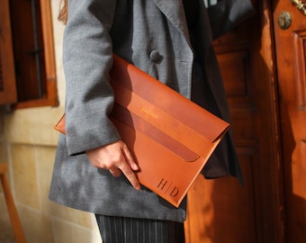 Personalized Leather Case for MacBook Pro and Air - 16'', 14'', 13'', 13.3'' 15'', MacBook Air MacBook Pro Case, I Pad Case, Tablet Case