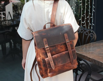 Personalized gift, gift for her, Leather Backpack, leather backpack, leather backpack, hiking backpack, gift for him, Valentine's Day
