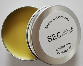 Natural leather care, leather care balm, natural oils and waxes for leather care