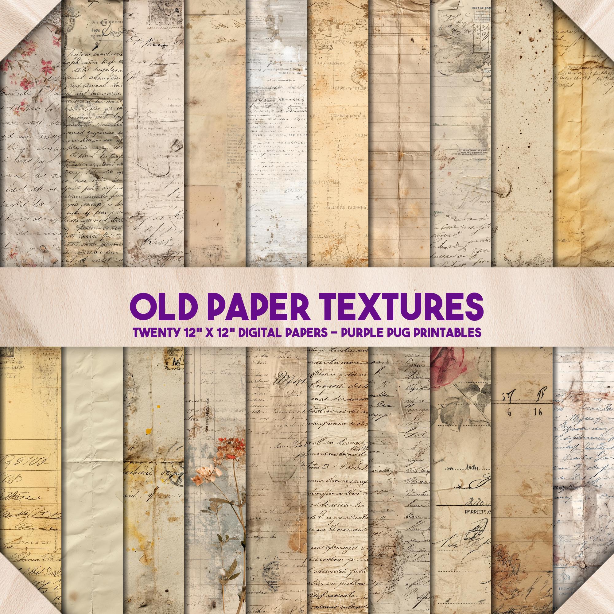 Old Paper Textures - Vintage Paper Textures, Old Ledger Sheets, Antique ...