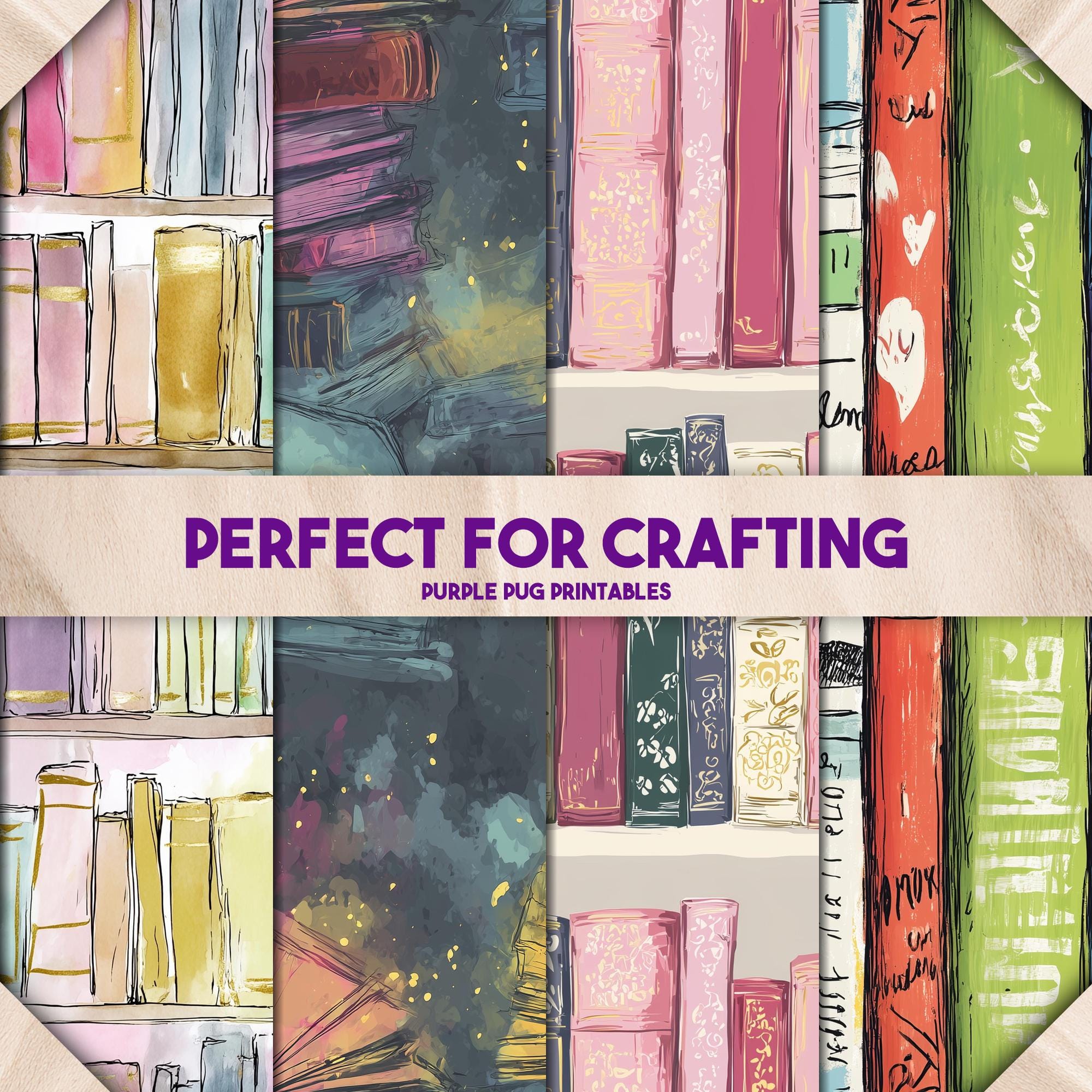 Lover Book Texture The Reading Room - Book Lover Digital Papers, Seamless Magical Library ...
