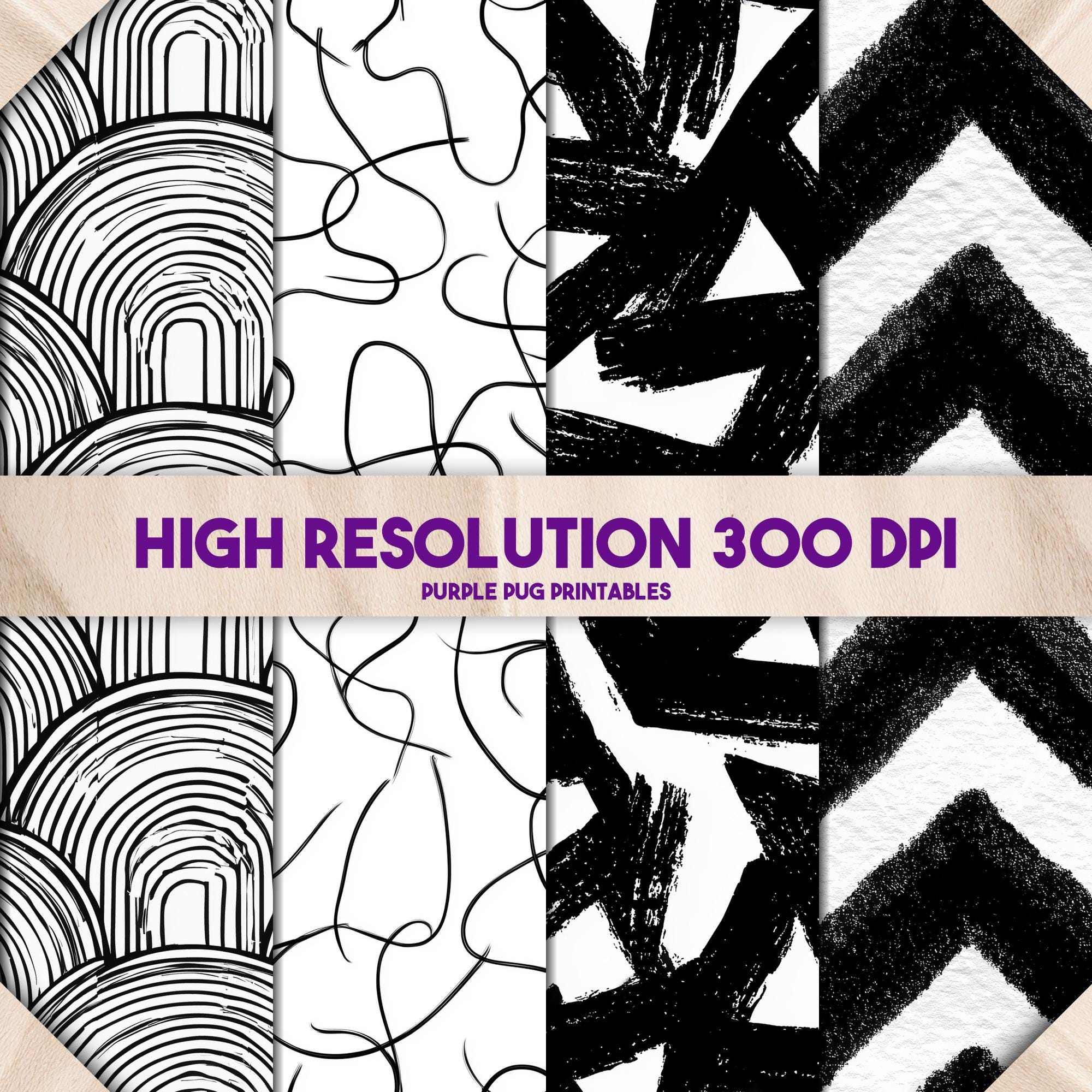 Black N White Doodle Pack - Seamless Digital Paper Pack, Black and ...