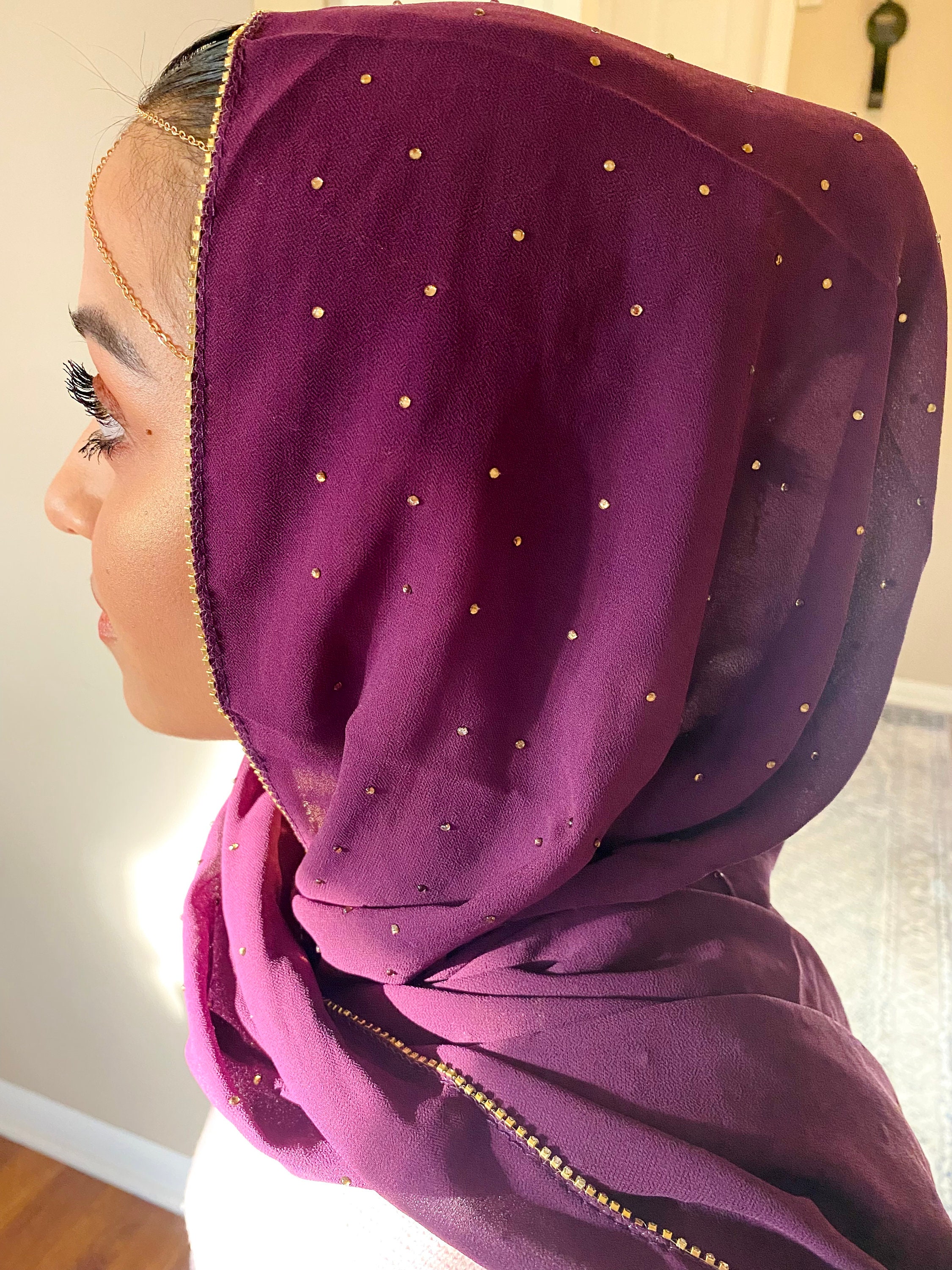Gentian Violet Jersey Hijab Scarf 