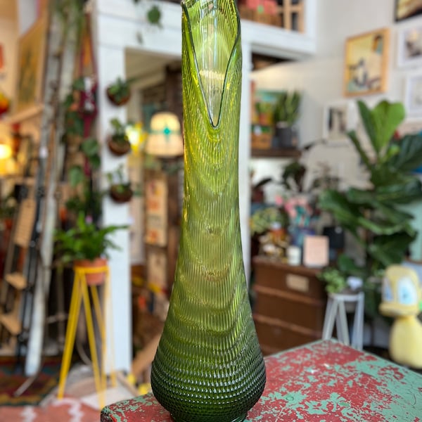Green Viking Vase Swung Etsy