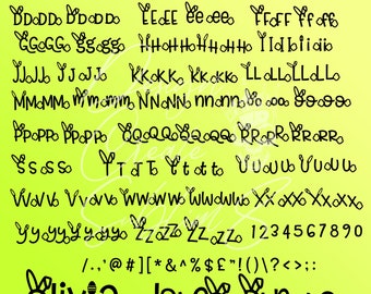 All Ears and Tails - Easter Font Design pack Ai EPS SVG