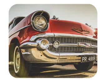 Classic Car Mouse Pad 1969 Chevrolet Chevy Camaro Custom coupe Beautiful Red