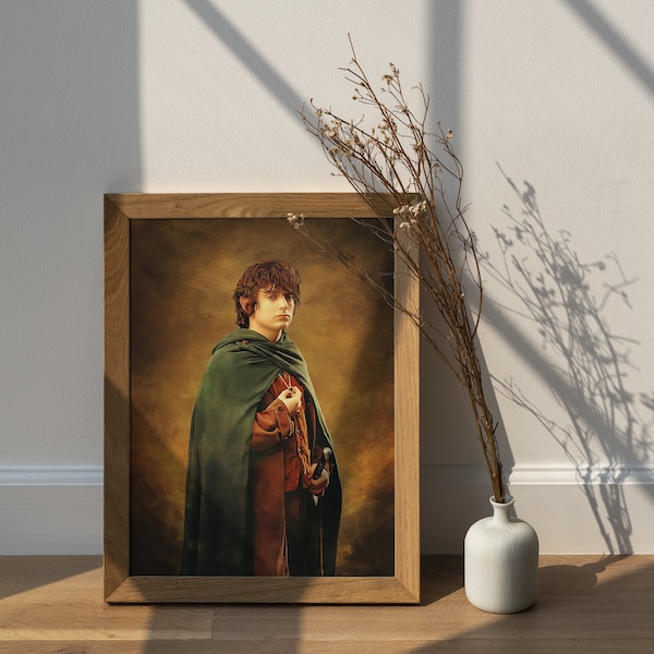 The Lord of The Rings Painting Frodo Baggins Wall Art The Lord of The Rings Movie Poster Elijah Wood Digital Art