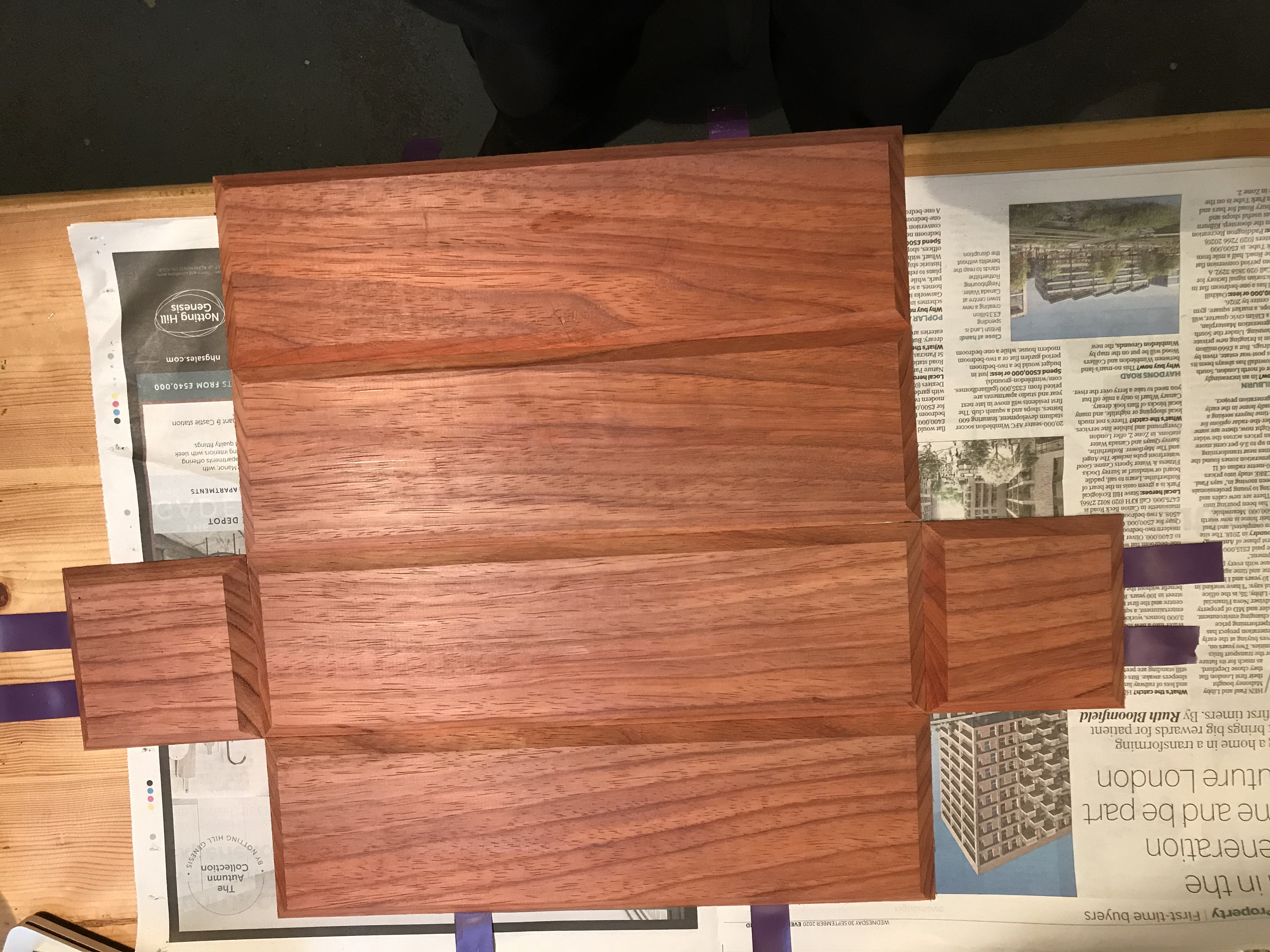 Padouk/iroko Splined Box Finished in OSMO Matt Polyx - Etsy